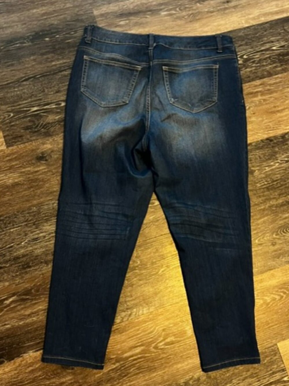Women's Terra & Sky Skinny Ankle Blue Jeans, Size 14W, Pockets, Stretch, Ex Cond - Picture 3 of 3